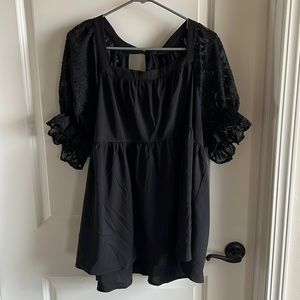 entro Black Babydoll Top.